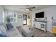 Bright living room featuring modern decor, wood floors, and a clear view of the entryway at 154 Stella Ln # A, Troutman, NC 28166