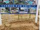 Cannon Run amenity sign showing renderings of community amenities at 1598 Respect St, Concord, NC 28027