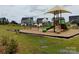 Community playground featuring modern play equipment and green space at 1598 Respect St, Concord, NC 28027