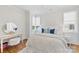 Cozy bedroom with white walls, hardwood floors, and natural light from multiple windows at 1728 Shadow Forest Dr, Matthews, NC 28105