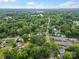 Sprawling aerial view showing a quaint town amid lush greenery, captured under a serene, partly cloudy sky at 206 Charlotte St, York, SC 29745