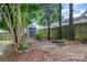 Backyard view with storage shed and fire pit, perfect for outdoor entertaining at 237 Lylic Woods Dr, Fort Mill, SC 29715