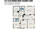 Second floor blueprint displaying the bedroom and hall measurements at 237 Lylic Woods Dr, Fort Mill, SC 29715