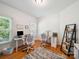 Bright office space with two desks, chairs, natural light, and hardwood floors at 2616 Carmarthen Ct, Matthews, NC 28104