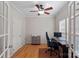 Bright office space with hardwood floors, neutral wall color, and a work desk at 3830 Waters Reach Ln, Indian Trail, NC 28079