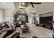 Spacious living room with carpet flooring and ample seating at 617 Beauhaven Ln, Waxhaw, NC 28173