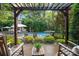 Backyard pool view featuring a stone fireplace and lush landscaping at 617 Beauhaven Ln, Waxhaw, NC 28173