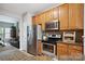 Traditional kitchen with stainless steel appliances and granite countertops at 7007 Creft Cir, Indian Trail, NC 28079