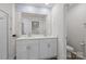 This bathroom features a double sink vanity and a large mirror at 853 Gerard Bay Dr, Fort Mill, SC 29715