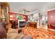 Comfortable living room with a fireplace, built-in shelving, and stylish decor at 11201 Johnson Davis Rd, Huntersville, NC 28078