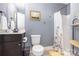 Functional bathroom featuring a shower-tub combo at 12304 Huntersville Concord Rd, Huntersville, NC 28078