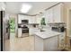 Bright kitchen with stainless steel appliances and tile backsplash at 13617 Lake Bluff Dr, Matthews, NC 28105