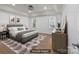 Virtually staged bedroom with plush bedding and decor at 15400 Groveland St, Huntersville, NC 28078