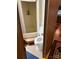 Bathroom with toilet and shower, as seen from the hallway at 160/162 Arrowood Trl # F28/F29, Mount Gilead, NC 27306