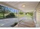 Inviting front porch with wooden flooring, white railing, and a view of the surrounding landscape at 202 Glenn Ave, Kannapolis, NC 28081