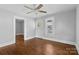 Bedroom boasts hardwood floors, natural light, and seamless transitions to connected spaces at 2519 2Nd Sw Ave, Hickory, NC 28602