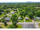 This aerial view showcases a lush, green neighborhood with well-maintained homes and mature trees with mountain view in the distance at 2519 2Nd Sw Ave, Hickory, NC 28602