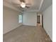 Bright and airy main bedroom with a ceiling fan at 2612 Cold Springs Rd, Concord, NC 28025
