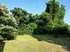 Lush backyard showcasing mature trees, a well-maintained lawn, and ample space for outdoor activities at 309 S Greene St, Wadesboro, NC 28170
