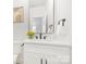 Modern bathroom with white vanity, black hardware, and contemporary decor at 3119 Shenandoah Ave, Charlotte, NC 28205
