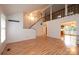 Spacious living room with vaulted ceilings and a staircase leading to the second floor at 3221 5Th Street Nw Ct, Hickory, NC 28601