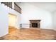 Cozy living room features a stone fireplace with hearth and built-in shelving at 3221 5Th Street Nw Ct, Hickory, NC 28601