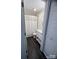 Clean bathroom with a white vanity and a shower with a curtain at 338 Orchard Trace Ln # 8, Charlotte, NC 28213