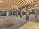 Unfinished basement with block walls, sealed floor, and exposed ceiling at 5217 Waterfall Ct, Gastonia, NC 28056