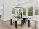 Elegant dining room featuring modern chandelier, and stylish furniture at 5217 Waterfall Ct, Gastonia, NC 28056