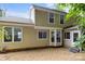 Spacious backyard with partial brick foundation that offers endless possibilities for outdoor enjoyment at 7212 Morsey Ct, Charlotte, NC 28269