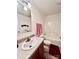 Cozy bathroom featuring a vanity with sink, toilet, and shower-tub combo at 1031 Daniel Dr, Stanley, NC 28164
