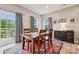 Cozy dining room with a wooden table, chairs, natural light, and a view of the outdoors at 1311 Rowan Ln, Monroe, NC 28110
