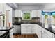 Updated kitchen featuring stainless steel appliances, sleek black countertops, and white cabinetry at 14402 Raynham Dr, Charlotte, NC 28262