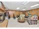 Cozy finished basement with wood paneling and fireplace and lots of room for relaxing or playing at 160 Quail Hollow Dr, Kings Mountain, NC 28086