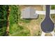 Aerial view of a home featuring a large backyard with lawn and a paved driveway and pathway at 2009 Trindle Vine Ln, Waxhaw, NC 28173