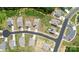Aerial view of neighborhood featuring manicured lawns, modern homes and streetscapes at 2009 Trindle Vine Ln, Waxhaw, NC 28173