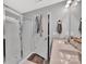 A stylish bathroom featuring a double vanity, glass shower and updated finishes at 210 Clove Hitch Dr, Salisbury, NC 28677