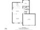 Detailed first floor layout showcasing kitchen, dining area, living room, garage, and bathroom dimensions at 210 Clove Hitch Dr, Salisbury, NC 28677