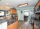 A kitchen with wood cabinets and stainless steel appliances at 2848 Huckleberry Hill Dr, Fort Mill, SC 29715
