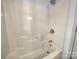 This bathroom has a shower over tub, with a shower head and faucet at 3133 Amay James Ave, Charlotte, NC 28208