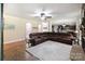 Spacious living room with hardwood floors, recessed lighting, and a large sectional couch perfect for Gathering gatherings at 3963 Harmattan Dr, Denver, NC 28037