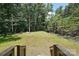Lush backyard features a gentle slope and mature trees, creating a private oasis at 446 Mint St, Rock Hill, SC 29730