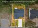 Aerial view showing the property lines, house, and driveway at 516 North Mulberry St, Cherryville, NC 28021
