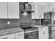 Modern kitchen featuring sleek appliances, stylish backsplash, and high-end finishes at 516 North Mulberry St, Cherryville, NC 28021