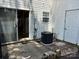 Private back patio with sliding glass door access to home at 5650 Kimmerly Woods Dr, Charlotte, NC 28215