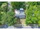 A quaint home surrounded by lush trees, with a detached garage and a cozy, well-maintained yard at 5720 Amity Pl, Charlotte, NC 28212