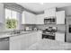 Modern kitchen with white cabinets, stainless steel appliances, and granite countertops at 5995 Granbury Dr, Kannapolis, NC 28081