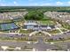 Aerial view showcases the community amenities, including tennis courts, clubhouse, and a sparkling pool at 6020 Waldorf Ave, Monroe, NC 28110
