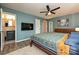 Main bedroom features modern decor, ensuite bathroom, and walk in closet at 617 Pinecrest St, Davidson, NC 28036