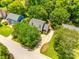 Aerial view of a home surrounded by mature trees, showcasing its curb appeal and neighborhood setting at 1887 Steeplechase Dr, Rock Hill, SC 29732